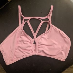 Pink Hardcore Dolls Cross Bra One Size